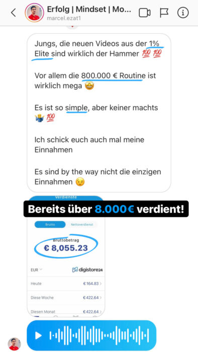 1% Elite Ergebnisse erfahrungen Testimonials Schülerberichte